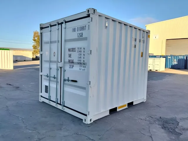 10FT Shipping Container — One Trip, White