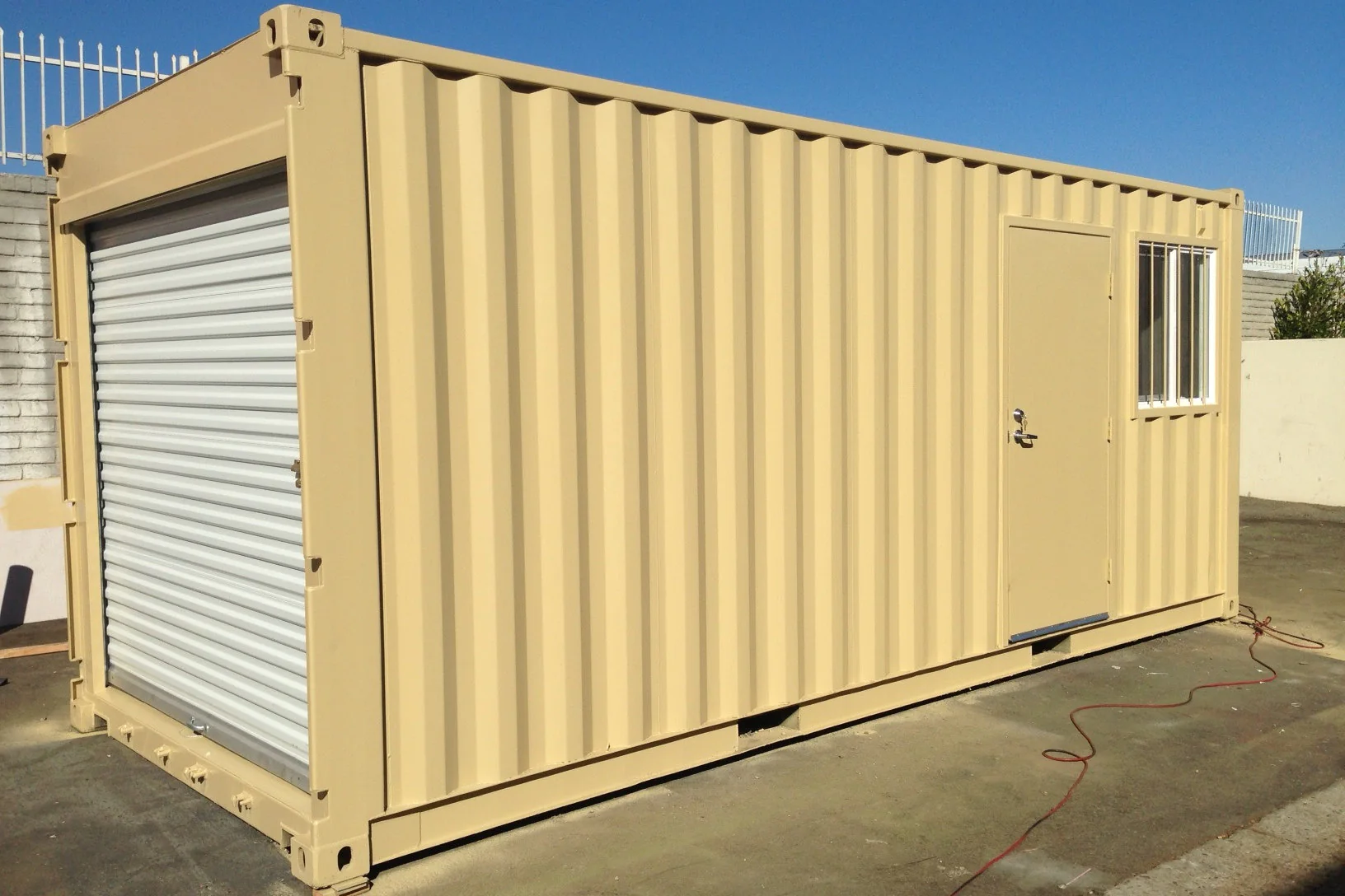 16FT Storage Container with Roll-Up Door / Man Door & Security Window