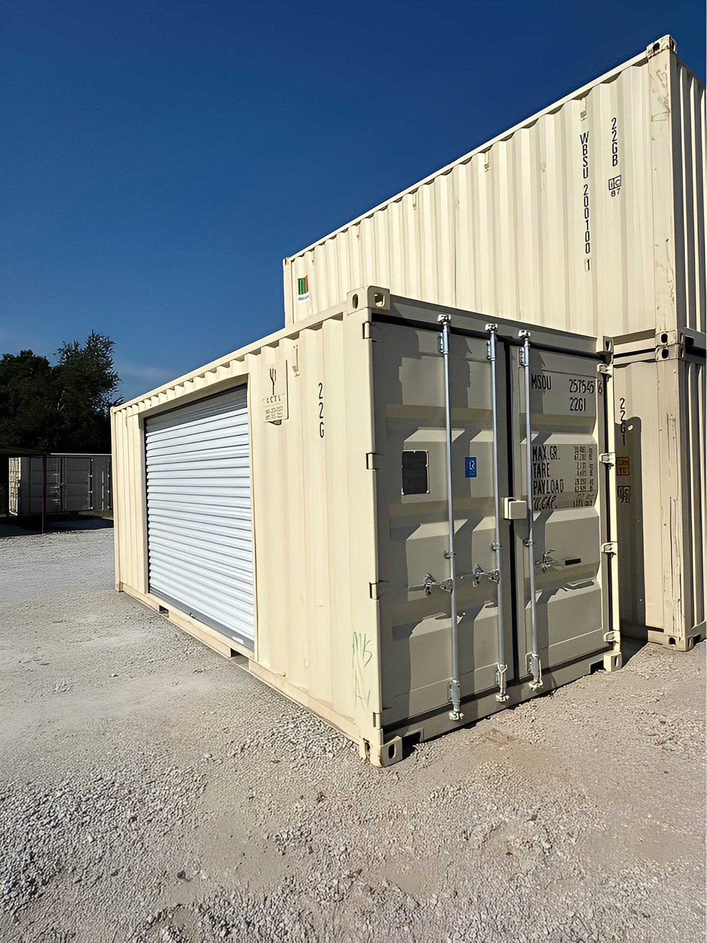 20ft One-Trip Shipping Container with 10ft Roll-Up Door