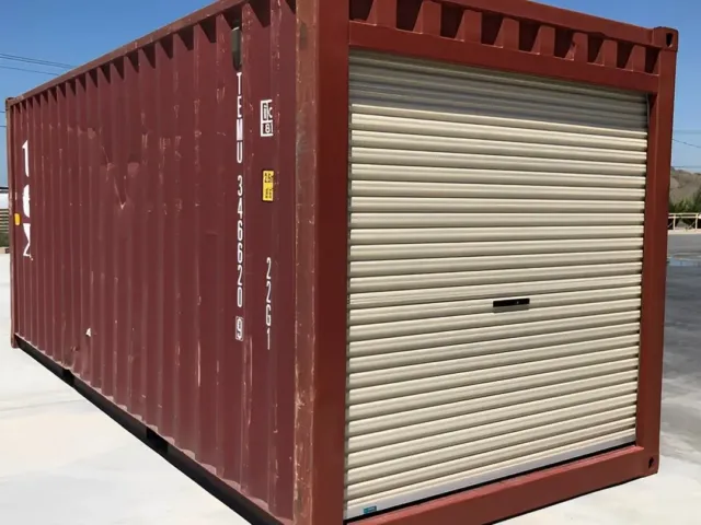 20FT Shipping Container with Roll-Up Door — Used