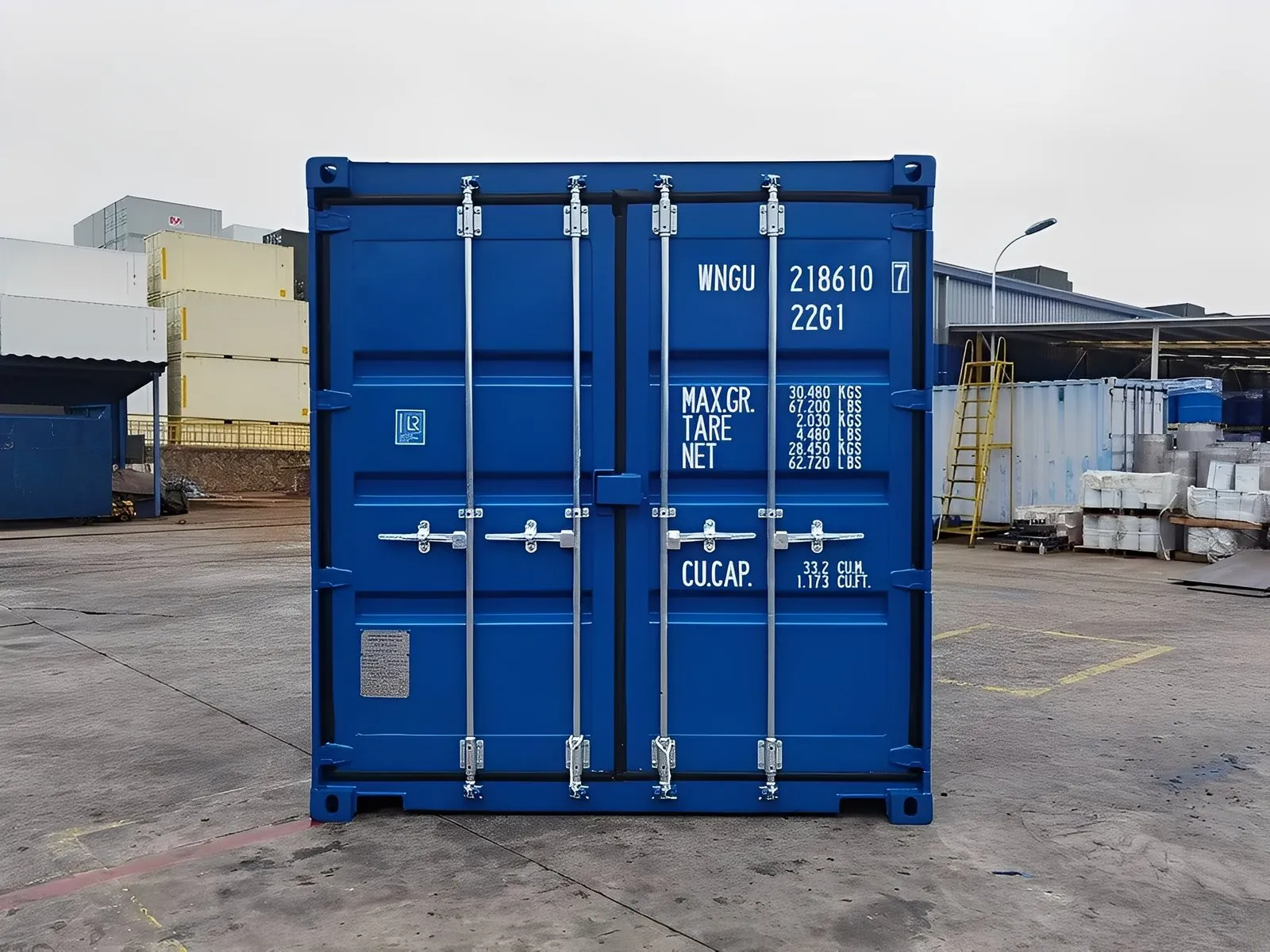 20FT Shipping Container — One Trip, Blue