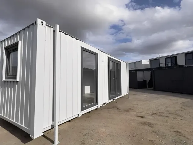 24FT x 9FT Site Office with Toilet — Sales Office / Marketing Suite / Portable Site Cabin