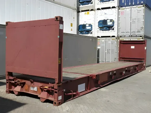 40FT Collapsible Flat Rack Shipping Container — Used