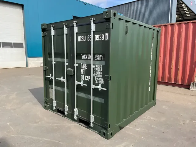 8FT Shipping Container — One Trip, Green